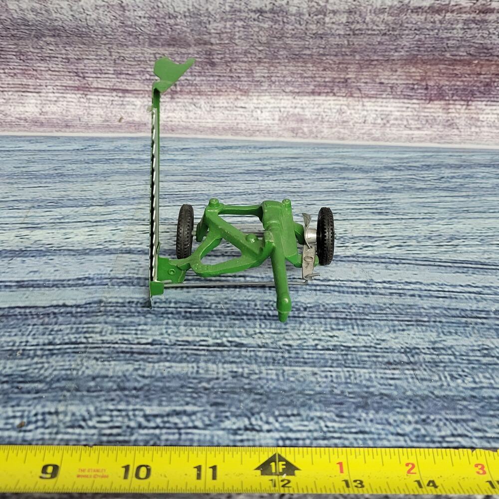 Vintage silk toys diecast sickle Mower Implement green and black works